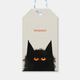 Etiqueta Para Presente Gato Preto Grumado