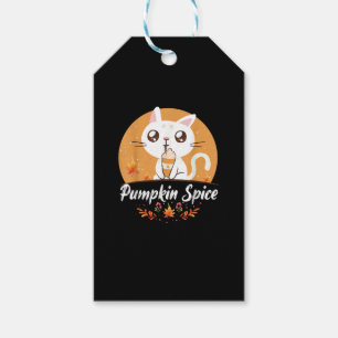 Etiqueta Para Presente Gato Pumpkin Spice Shirt Cute é outono Y'all Pumpk