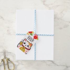 Etiqueta Para Presente gato sortudo kawaii maneki