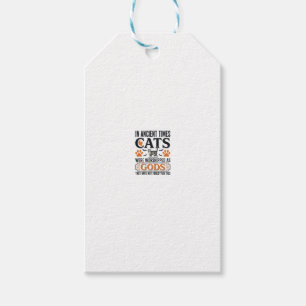 Etiqueta Para Presente Gatos Antigos Engraçados Adorados Como Deuses Cami