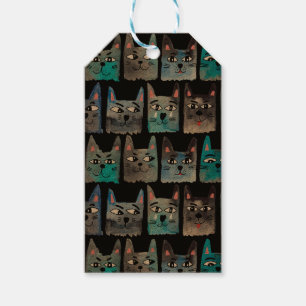 Etiqueta Para Presente Gatos azuis