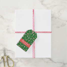 Etiqueta Para Presente Gatos de Natal em Aquarela Caprichosos
