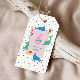 Etiqueta Para Presente Gatos Divertidos Aniversário Perfeito