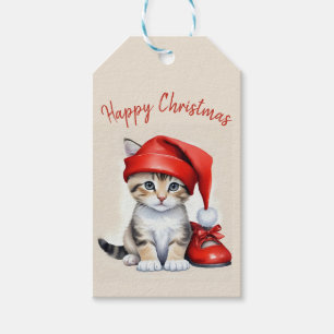 Etiqueta Para Presente Gatos Festivos nas Festas de Natal - Víblias de Fé