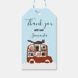Etiqueta Para Presente Gatos Fofos no carro Presente de Aniversário de In