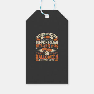 Etiqueta Para Presente Gatos Pretos do Halloween Abóbora Motorista de Ôni