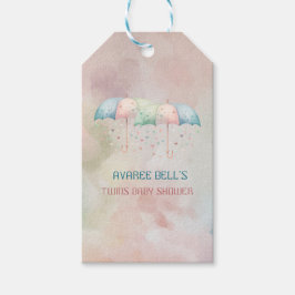 Etiqueta Para Presente Gemido Garoto e Guarda-chuva Chá