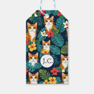 Etiqueta Para Presente Gengibre tropical com estilo de camisa havaiana Ca