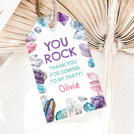 Etiqueta Para Presente Geology Girl Birthday Gem Dig Party Obrigado