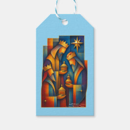 Etiqueta Para Presente Geometric Magi - Three Wise Men Christmas Star Art