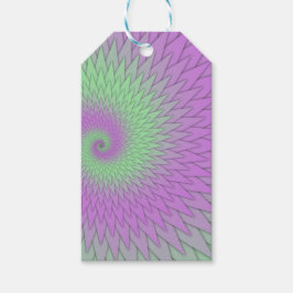 Etiqueta Para Presente Geometric Purple and Green