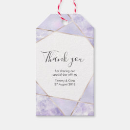 Etiqueta Para Presente Geométrico Purpl personalizado Obrigado Marcas Fav