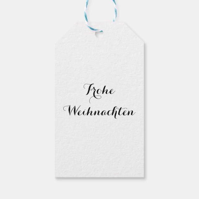 Etiqueta Para Presente Geschenkanhänger Frohe Weihnachten (Verso)