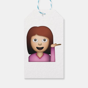 Etiqueta Para Presente Gesto de mão da mulher - Emoji