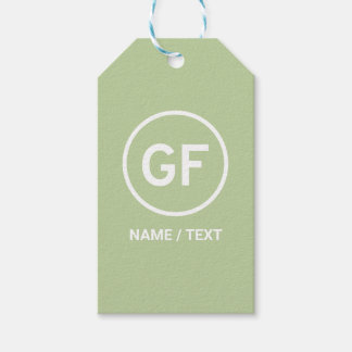 Etiqueta Para Presente GF for Gluten Free comida logotipo marca personali
