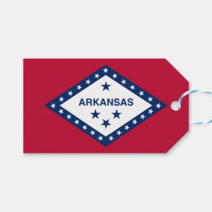 Etiqueta Para Presente Gift Tag com Flag of Arkansas State, EUA