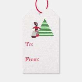 Etiqueta Para Presente Gift Tag - Elf and Tree