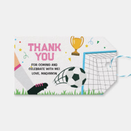 Etiqueta Para Presente Gift Tags Thank You Card Soccer Sport Birthday