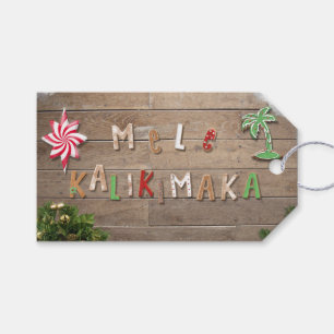 Etiqueta Para Presente Gingerpão de estilo havaiano saudação