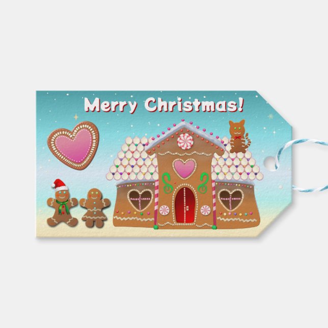 Etiqueta Para Presente Gingerpão doce para casa (Frente (horizontal))