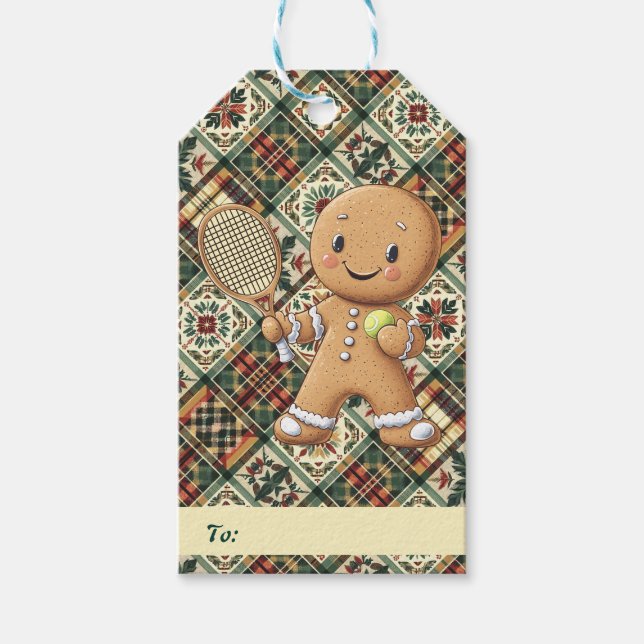 Etiqueta Para Presente Gingerpão Tênis Grand Slam 🎾 🎄 texto personaliza (Frente)