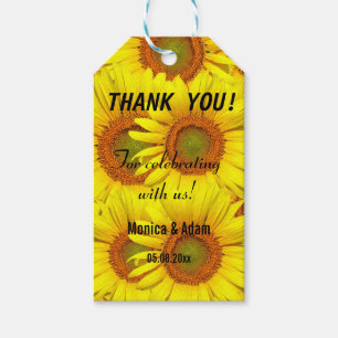 Etiqueta Para Presente Girassóis País Russo Floral Verão Amarelo Gif