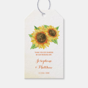 Etiqueta Para Presente Girassóis que Wedding Tag do favor