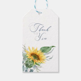 Etiqueta Para Presente Girassol Elegante Agradecimento Floral