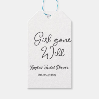 Etiqueta Para Presente Girl gone wild bridal shower name date simple mini