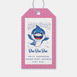 Etiqueta Para Presente Girls BABY SHARK Chá Doo Cute Pink Personalizado