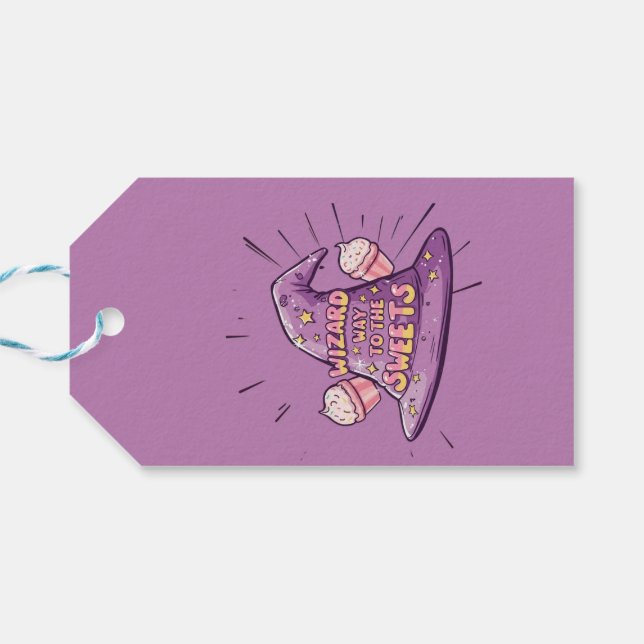 Etiqueta Para Presente Girly Halloween - Wizard Way to the Sweets (Verso Horizontal)