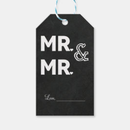 Etiqueta Para Presente Giz de Lousa Casamento Gay Sr. & Sr. Noivado