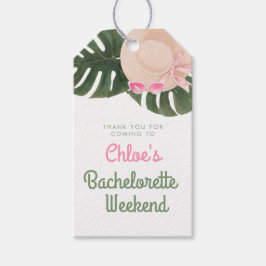 Etiqueta Para Presente Glam de Summertime Rosa | Bachelorette Obrigado