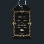 Etiqueta Para Presente Glam Dourado Vegas Casino Royale Bachelor Party<br><div class="desc">Glamoroso,  Excelente de Charm Roaring 20's Gatsby card design,  inspirado pelo 1920 glamour,  glitz,  velho Hollywood. Ele apresenta uma forma elegante de ouro falso com Fleur-de-lis,  divisor de ouros faux,  fontes vintage. Use a ferramenta Personalizar para adicionar suas informações. Para mais,  visite,  por favor,  minha Coleção Glam Roaring 20s.</div>