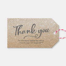 Glitter rosa personalizado Obrigado Marcadores Fav
