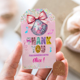 Etiqueta Para Presente Glitter Sequins Disco Ball Girl