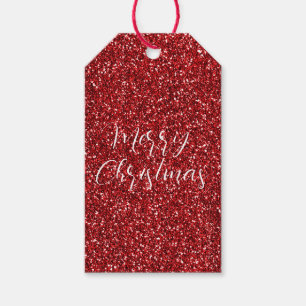 Etiqueta Para Presente Glitz Vermelha