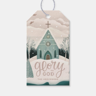 Etiqueta Para Presente Glória a Deus   Feriado Religioso de Natal Igreja
