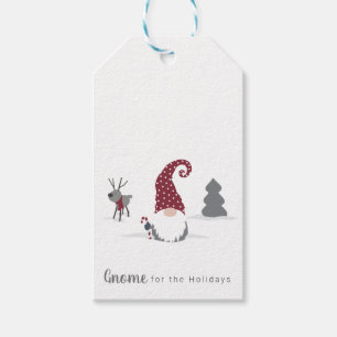 Etiqueta Para Presente Gnome e Reindeer - design de Tomte Escandinavo