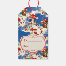 Gnômes de Natal Vintage e Casas de Cogumelo