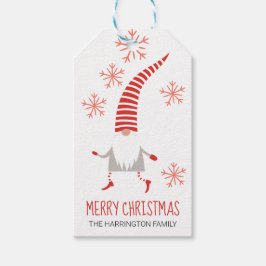 Etiqueta Para Presente Gnomo Felry Christmas E Snowflakes