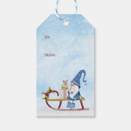 Etiqueta Para Presente Gnomo para o Natal Desortado de Leigh para de