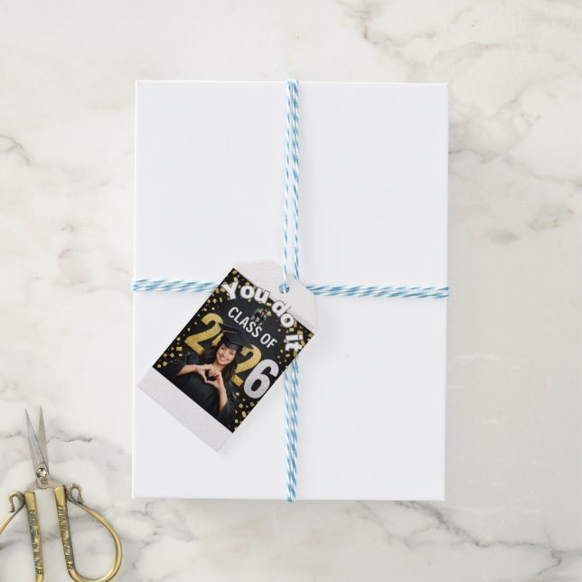 Etiqueta Para Presente Golden Graduation Celebration Card – Congratulatio (Com cordão)