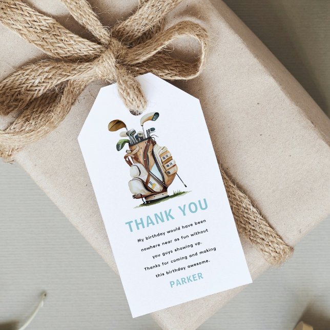 Etiqueta Para Presente Golf Partee Adulto Aniversário (Criador carregado)