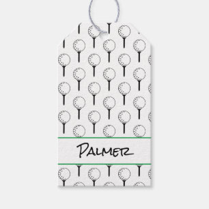 Etiqueta Para Presente Golfing Tee Golf Ball NAME