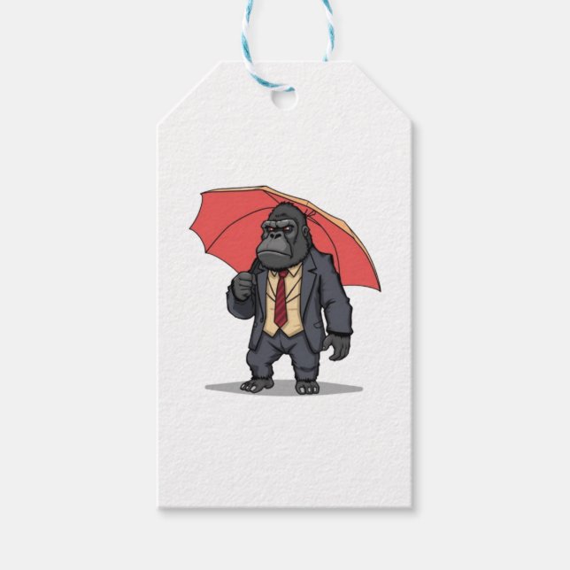 Etiqueta Para Presente Gorilla In Suit (Frente)