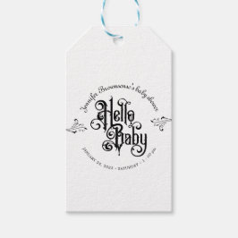 Etiqueta Para Presente Gothic Dark Hello Thank You Baby Shower