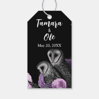 Etiqueta Para Presente Gothic Owls Wedding