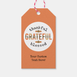 Etiqueta Para Presente Graças Grata, Bênção, Bela Queda, Ação de Graças