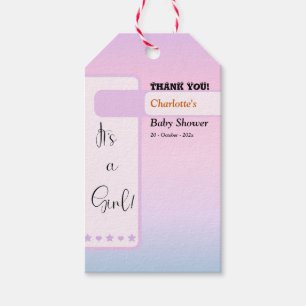 Etiqueta Para Presente Gradiente Roxo Olhinho Texto Baby Shower